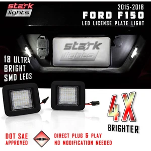 White 18-SMD OEM Full Assembly LED License Plate Lights Fits 2015-2018 Ford F150 - Picture 1 of 1