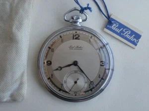 Paul Buhre swiss original rare model new old stock two tone vintage pocket watch - Picture 1 of 17