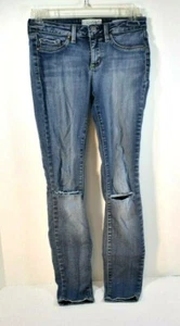 Girl's Jessica Simpson Distressed Super Skinny Blue Jeans Size 25 Short - Picture 1 of 9