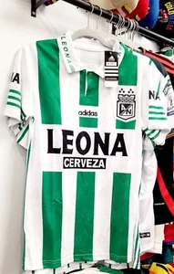 CAMISETA ATLETICO NACIONAL RETRO LEONA 1996 - REPLICA - SOCCER JERSEY WHITE - Picture 1 of 5