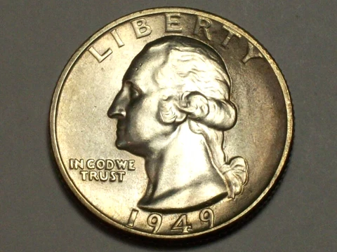 1949-D Washington Quarter    Gem BU      SN4238 Cover