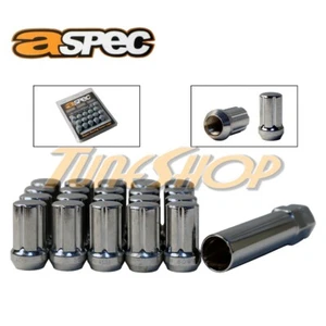ASPEC SPLINE TUNER LOCK LUG NUTS 12X1.25 1.25 ACORN WHEEL RIM CLOSE END CHROME N - Picture 1 of 2