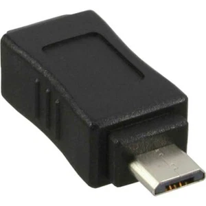 InLine® Micro-USB Adapter Micro-B Stecker zu Mini USB 5-pol Buchse schwarz - Bild 1 von 2
