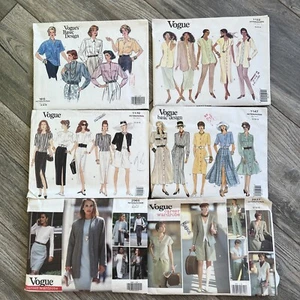 Vintage Vogue Career Wardrobe Pattern Basic Design Sz 12-22 Cut/Uncut Lot Of 6 - Picture 1 of 8