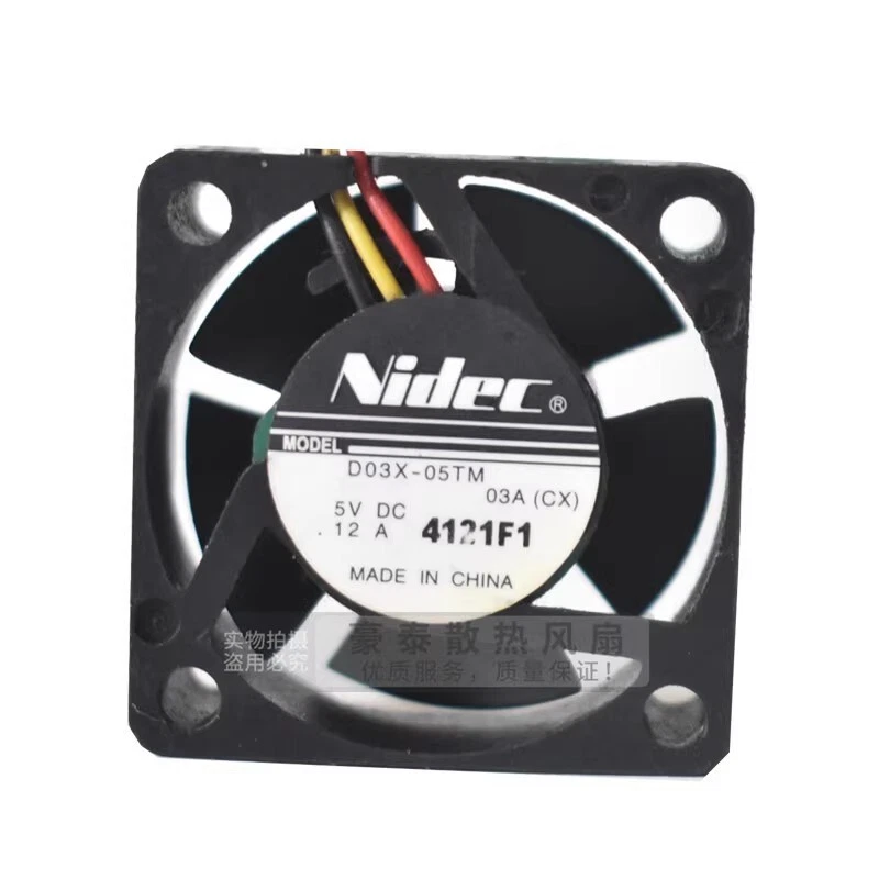 Nidec D03X-05TM 3010 DC5V 0.12A 3CM 3-Wire Silent Cooling Fan - Image 1 of 1