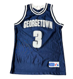 Vintage Majestic Basketball Jersey NCAA Georgetown Allen Iverson #3 Size Medium - Picture 1 of 8