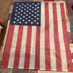 AMERICA AMERICAN FLAG 50 Stars NYLON 40"x28" Patriotic Americana - Picture 1 of 5