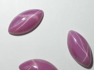 Star Ruby Marquise 12x6 mm Cabochon 6 Rayed Lab-created Opaque Stone 3 pcs Lot - Picture 1 of 11