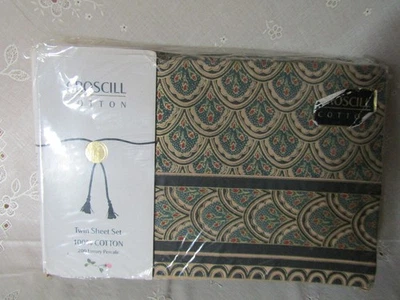 NUEVO en paquete Juego de sábanas dobles vintage Croscill 100 % algodón: planas, ajustadas, funda de almohada Foto 1 de 4