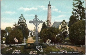Postal vintage de los años 1910 de Dublín, Irlanda cementerio "Parnell's Grave, Glasnevin" - Imagen 1 de 2