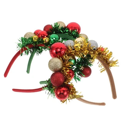 3 Pcs Christmas Children's Headband Costume Accessories Ball Hair Hoops - Image 1 of 4