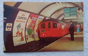 1960s LONDON TUBE TRAIN Postcard Piccadilly Circus Station Mind the Gap Unposted - Picture 1 of 2