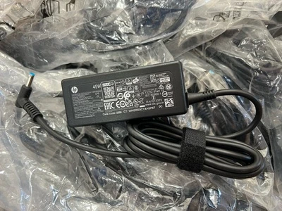 LOTE x10 HP 45W Punta Azul Alimentación Adaptador Cargadores para Chromebook/Laptop PROBADO Foto 1 de 4