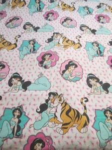 Vintage 1990's Disney ALADDIN Flannel Twin Size Sheet - Picture 1 of 2