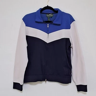 Lauren Ralph Lauren 女式 Lauren 活动针织衫蓝色 XL 码 — 第 1/4 张图片