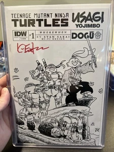 TMNT / Usagi Yojimbo Where When #1 Sakai Wondercon HT firmato Kevin Eastman con certificato di autenticità - Foto 1 di 9