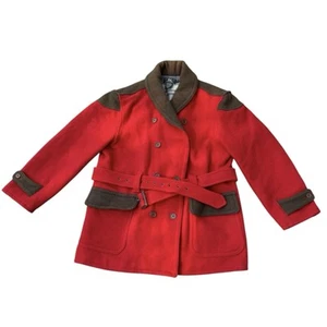 Giacca Polo Vintage RRL Ralph Lauren Taglia Large Rossa Coperta da Caccia Foderata - Foto 1 di 11