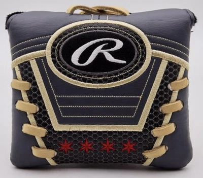 ⚾️ Raro RAWLINGS X BETTINARDI GUANTE NEGRO MAZO PUTTER HEADCOVER ⚾️ Foto 1 de 2