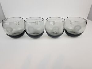 New York Jets NFL VINTAGE Cocktail Glass Roly Poly low ball Smokey Set of 4