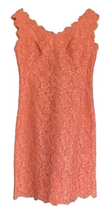 Beautiful Vintage Salmon Colour Handmade Dress. - Picture 1 of 10