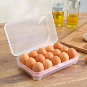 1X Eierbox mit 15 Eiertabletts HACCP Eierbehälter Eierkarton Vorratsbehälter - Bild 1 von 7