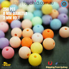 250pc 8mm Round Multi Colour Ball Beads Pony Bead Mixed Diy Craft Jewellery Make