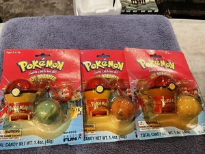 BUY 1 POKEMON JAW BREAKERS TAKERS KEY CHAINS 1999 + 3 STICKERS NEW - Picture 1 of 7