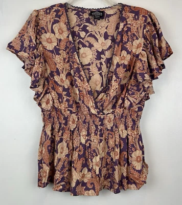 Top Angie Babydoll Mujer Grande Floral Hippie Cottage Boho Fluido Femenino Foto 1 de 4