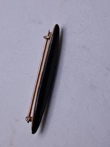 Antike Onyx und 14k Gelbgold Anstecknadel - Bild 1 von 3