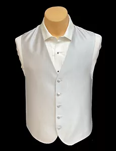 Men's Joseph Abboud Light Silver Tuxedo Vest Wedding Groom Prom XLL Tall - Picture 1 of 5