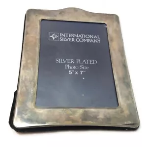 International Silver Company Silver Plated Desk Photo Frame 5” X 7” A2 - Picture 1 of 6