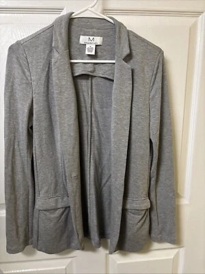 Chaqueta Blazer MAGASCHONI Muesca Solapa Ponte Tejido Brezo Grafito Talla M Foto 1 de 3