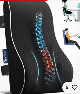 Lumbar Back Pain Support Pillow New With Straps for Office Gaming Chair Car - Picture 1 of 5