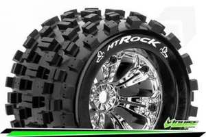 Louise MT-ROCK 1-8 Monster Truck Reifen Fertig Verklebt Medium 3.8" Felgen Chrom - Bild 1 von 2