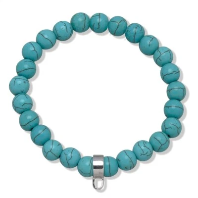 Rafaela Donata echt Silber 925 Charm-Armband m Türkis und Charms Carrier 17 cm - Bild 1 von 3