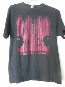 Drowning Clowns Purple on Black Band Graphic T-Shirt Unisex Sz M Jerzees Tag - Picture 1 of 9