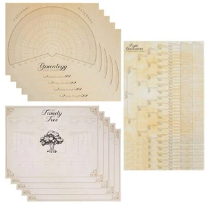 15 Pack 17x22 Inch Family Tree Charts to Fill In Genealogy Poster Forms - Picture 1 of 8