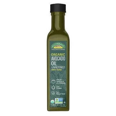 Aceite de cocina de aguacate orgánico en botella de vidrio - 8,45 fl oz, probado en pureza, orgánico Foto 1 de 2