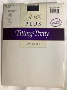 Hanes Plus Fitting Pretty Day Sheer Control Top RT 00P25 Navy Size 3 Plus 770 - Picture 1 of 4