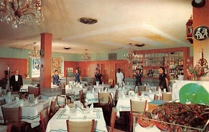 Lafayette Charcoal Steak Seafood House Dining Room Williamsburg,VA Vtg Postcard - Picture 1 of 2