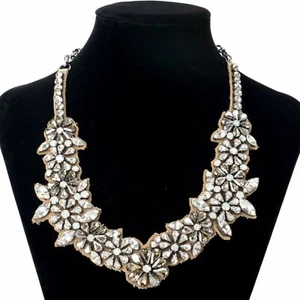 Valentino Garavani Women's Floral Crystal Collar Statement Necklace - Picture 1 of 7