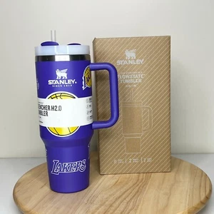 Stanley LA LAKERS NBA Basketball Quencher H2.0 Flowstate Tumbler Cup 40 oz NEW - Picture 1 of 6