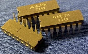 MC933L MOTOROLA 933L 14 PINES CERDIP VINTAGE 1972 DTL MUY RARO ÚLTIMOS CANTIDAD-1 - Imagen 1 de 1