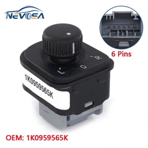 Mirror Control Switch Knob Button For Volkswagen CC Golf Jetta Passat 1K0959565K - Picture 1 of 6
