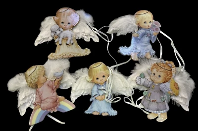 BRADFORD EXCHANGE- COLEÇÃO DE ORNAMENTOS ''PEQUENAS BÊNÇÃOS' - 2000 conjunto de 5 - Imagem 1 de 2