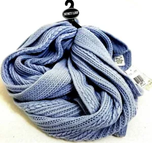 Infinity Loop Schal Damen glacial blau Zopfmuster Winter kuschelig Style CS954508 - Bild 1 von 10