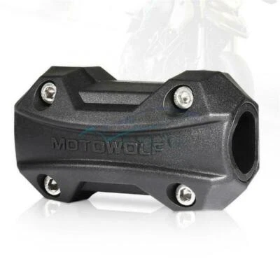 Pair 22/25/28mm Universal Bumper Engine Guard Decorative Protective Block Black - Imagem 1 de 4