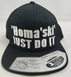 Gorra Homa Ski Just Do It 110 Flexfit Tech Sombrero Bordado Mezcla de Lana Negra Yupoong - Imagen 1 de 5