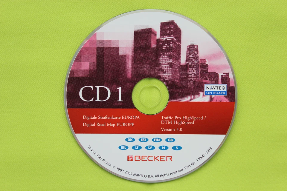 CD NAVIGATION BECKER TRAFFIC PRO DTM HIGHSPEED 5.0 SKANDINAVIEN MERCEDES BMW VW - Bild 1 von 1