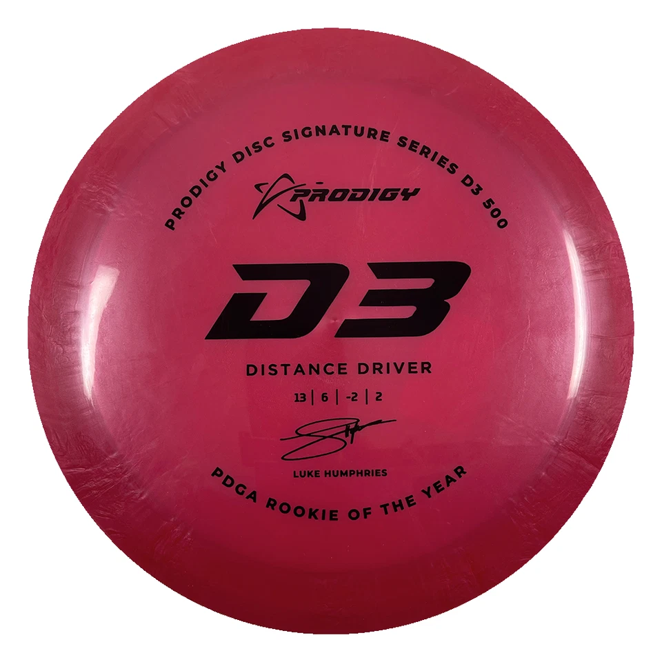 Disco de golf Prodigy D3 500 plástico - Serie Team 2022 Luke Humphries velocidad 12 dist Foto 1 de 1